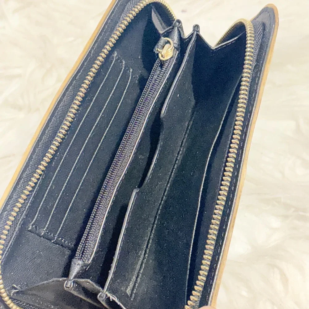 Michael Kors Jet Set Travel Zip Around Accordion Wallet Black 38F7YFMZ3L